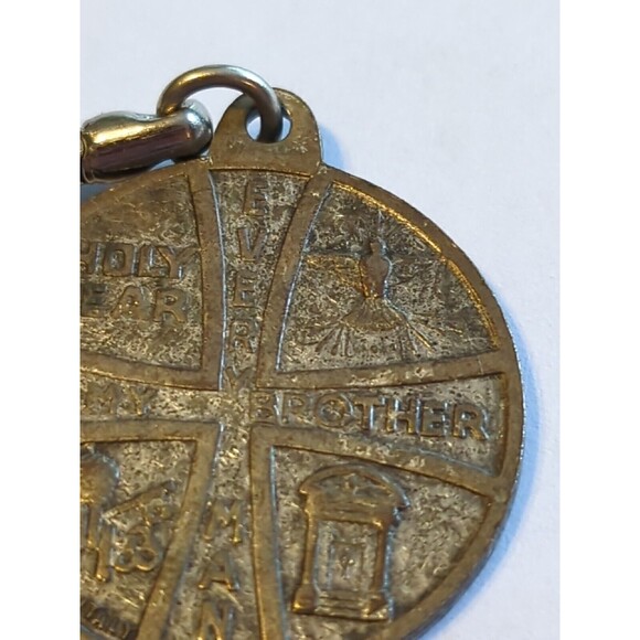 Rome Italy Metal Historical Buildings Holy Year Brother Keychain Key Ring 1975 - Picture 6 of 9